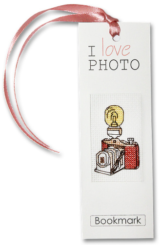 Набор для изготовления закладки с вышитым элементом I Love Photo смотреть фото