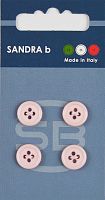 Пуговицы Sandra 4 шт на блистере розовый CARD133