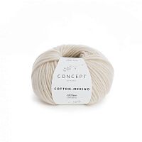 Пряжа Cotton-Merino 70% хлопок 30% мериносовая шерсть 50 г 105 м KATIA 929.101