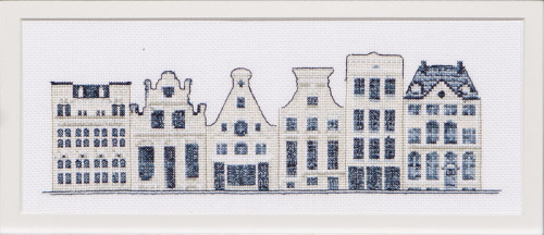 Набор для вышивания Дома в стиле Delft Blue  канва Aida 18 ct THEA GOUVERNEUR 552A смотреть фото