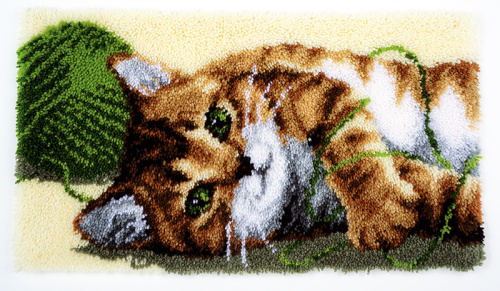 Набор для вышивания коврика Играющий котенок VERVACO PN-0150219 смотреть фото