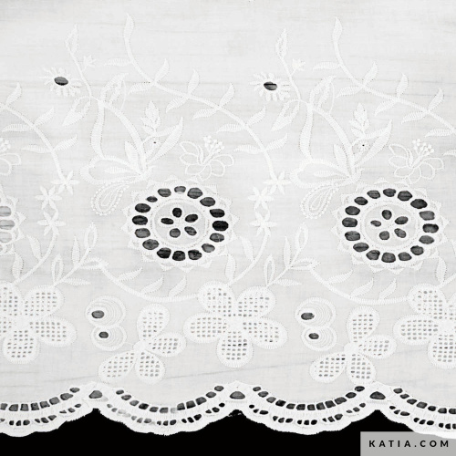 Фото ткань embroidery cotton placed 100% хлопок 125 см 70 г м2 katia 2093.1 на сайте ArtPins.ru