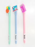 Ручки гелевые 0,5 мм, 3 швейных дизайна, цвет чернил черный