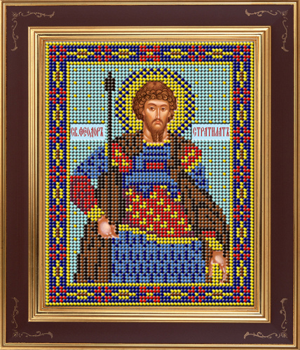 Икона Феодор Стратилат великомученик набор для вышивания бисером Galla Collection М278 смотреть фото