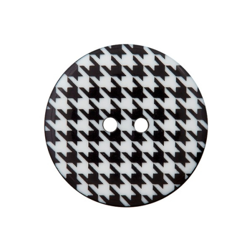 Пуговица с 2 отверстиями размер 23 мм пластик черный Union Knopf by Prym U0453374023008001-15