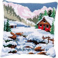 Набор для вышивания подушки Зимний пейзаж  VERVACO PN-0150836