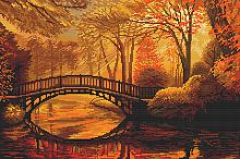 Картина стразами Осенний парк Алмазное хобби Ah5325