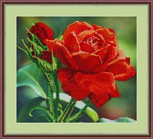 Набор для вышивания бисером Красная роза