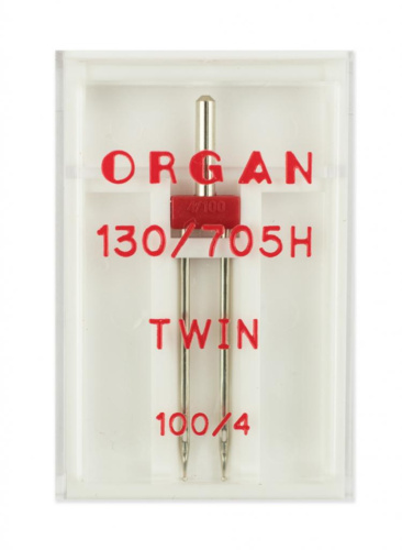 Фото иглы двойные стандарт №100/4.0 1 шт organ 130/705.100/4,0.1.h на сайте ArtPins.ru