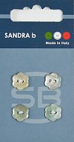 Пуговицы Sandra 4 шт на блистере натуральный CARD026