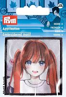 Термоаппликация серия K-Pop Девочка с рыжими волосами 55*55 мм 100% полиэстер Prym 926084
