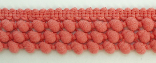 Фото тесьма с помпонами трехрядная коралловая cmm sew & craft 6000/3/39 на сайте ArtPins.ru