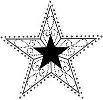 Штамп на деревянной основе Звезда