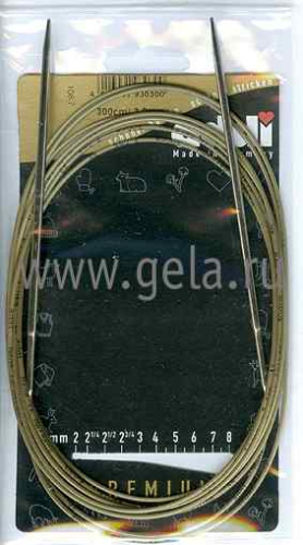 Спицы круговые супергладкие экстрадлинные из никелированной латуни №3 300 см фото