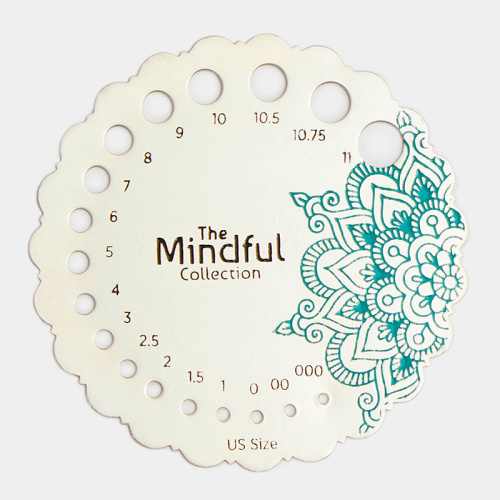 Линейка для определения размера спиц Mindful круглая в мешочке KnitPro 36631 фото 2
