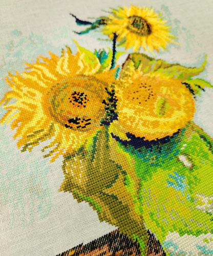 Набор для вышивания Подсолнухи по мотивам картины Ван Гога Марья Искусница 06.002.80 смотреть фото фото 3
