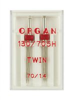 Иглы двойные стандарт №70/1.4 2 шт. Organ 130/705.70/1,4.2.H