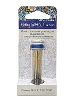 Иглы для вышивания с острым кончиком в контейнере 10 шт Hobby Gift Create Hemline HGC280G.39.01