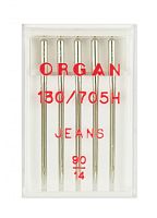 Иглы джинс №90 5 шт Organ 130/705.90.5.H-J