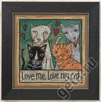 Набор для вышивания "Люби меня, люби мою кошку"