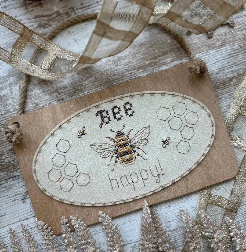 Набор для вышивания таблички Bee happy  NEOCRAFT НК-06e смотреть фото