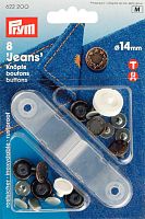 Джинсовые кнопки пластик латунь нержавеющие 14 мм состаренной меди 8 шт Prym 622200