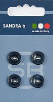 Пуговицы Sandra 4 шт на блистере синий CARD097