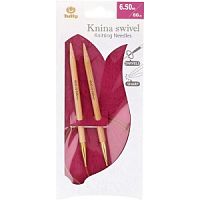 Спицы круговые "Knina Swivel" 6,5мм/80см, бамбук, натуральный, Tulip, KS-800650