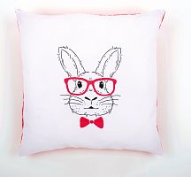Набор для вышивания подушки Кролик в розовых очках VERVACO PN-0155964