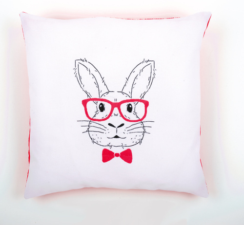 Набор для вышивания подушки Кролик в розовых очках VERVACO PN-0155964 смотреть фото