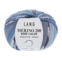 Пряжа Merino 200 Bebe Color, 100% тонкая шерсть мериноса, 50 г, 203 м