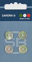 Пуговицы Sandra 4 шт на блистере натуральный CARD031