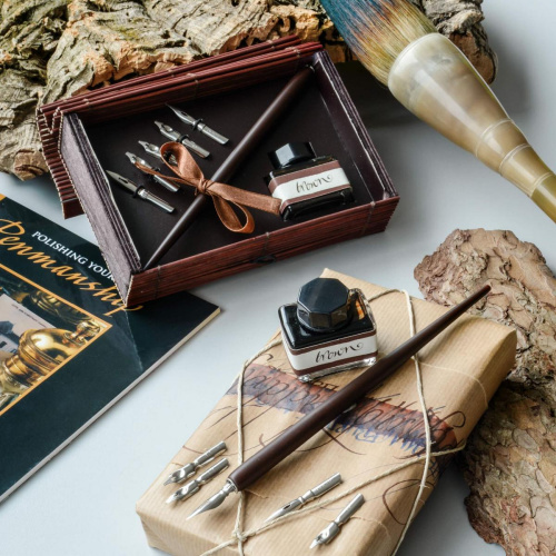 Купить набор для письма и каллиграфии calligraphy set retro с перьями и чернилами 7 предметов online 81411 фото фото 2