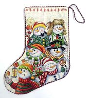 Набор для вышивания  Веселые снеговики  Марья Искусница 21.003.12