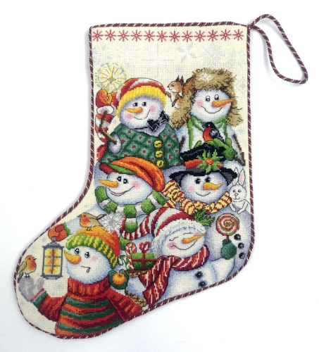 Набор для вышивания  Веселые снеговики  Марья Искусница 21.003.12 смотреть фото