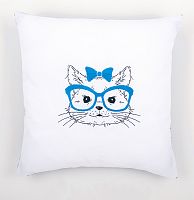 Набор для вышивания подушки Кошка в синих очках VERVACO PN-0155965