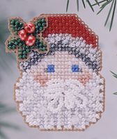 Набор для вышивания бисером "Санта с рождественской омелой"