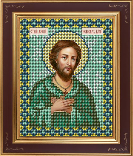 Икона Алексий человек Божий набор для вышивания бисером Galla Collection М266 смотреть фото