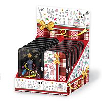 Набор дорожный в кошельке с новогодними принтами 14 шт в картонном цветном дисплее Hemline N4375