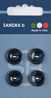 Пуговицы Sandra 4 шт на блистере синий CARD098