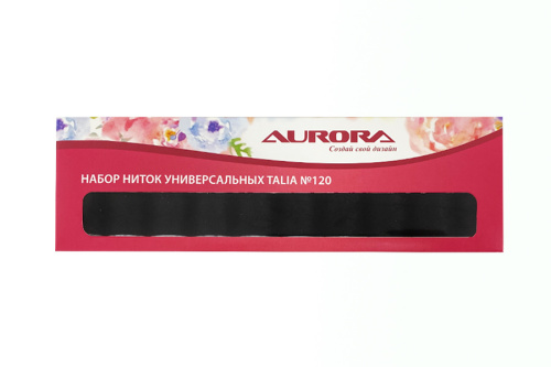 Фото набор ниток aurora черные au-2619  на сайте ArtPins.ru