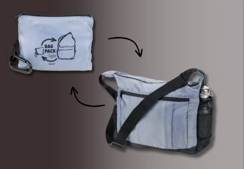 Купить сумка на плечо складная для экономии места во внутреннем отделении  troika ruc40/gy фото фото 2