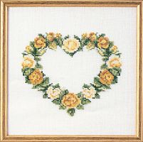 Набор для вышивания Сердце из желтых роз OEHLENSCHLAGER 73-65179