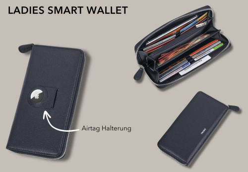Купить кошелек женский с вырезом для apple airtag® smart wallet troika wal40/bk фото фото 2