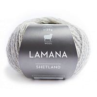 Shetland Шетландля пряжа Lamana 100% шерсть 10*25г 140м 05 silbergrau серебристо-серый 