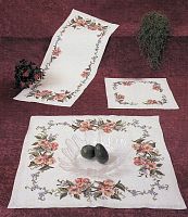 Набор для вышивания салфетки Розы и бабочки OEHLENSCHLAGER 73-02043