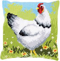 Набор для вышивания подушки Белая курица  VERVACO PN-0157393