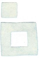 Набор форм Квадрат из войлока Белый Ангел 4 см-6 шт; 8.5 см-6 шт.100% шерсть VN0102