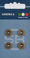 Пуговицы Sandra 4 шт на блистере медный CARD211