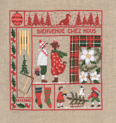 Набор для вышивания: BIENVENUE DECEMBRE  Добро пожаловать Декабрь  le boheur des dames 2661 смотреть фото